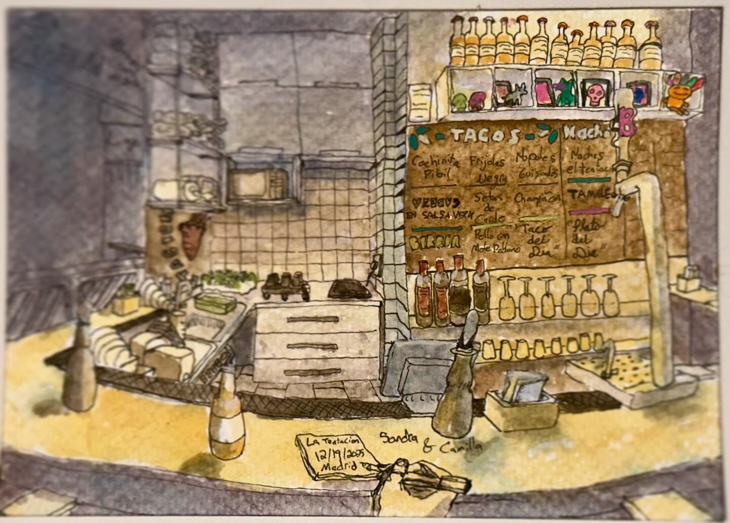 First sketch in Madrid